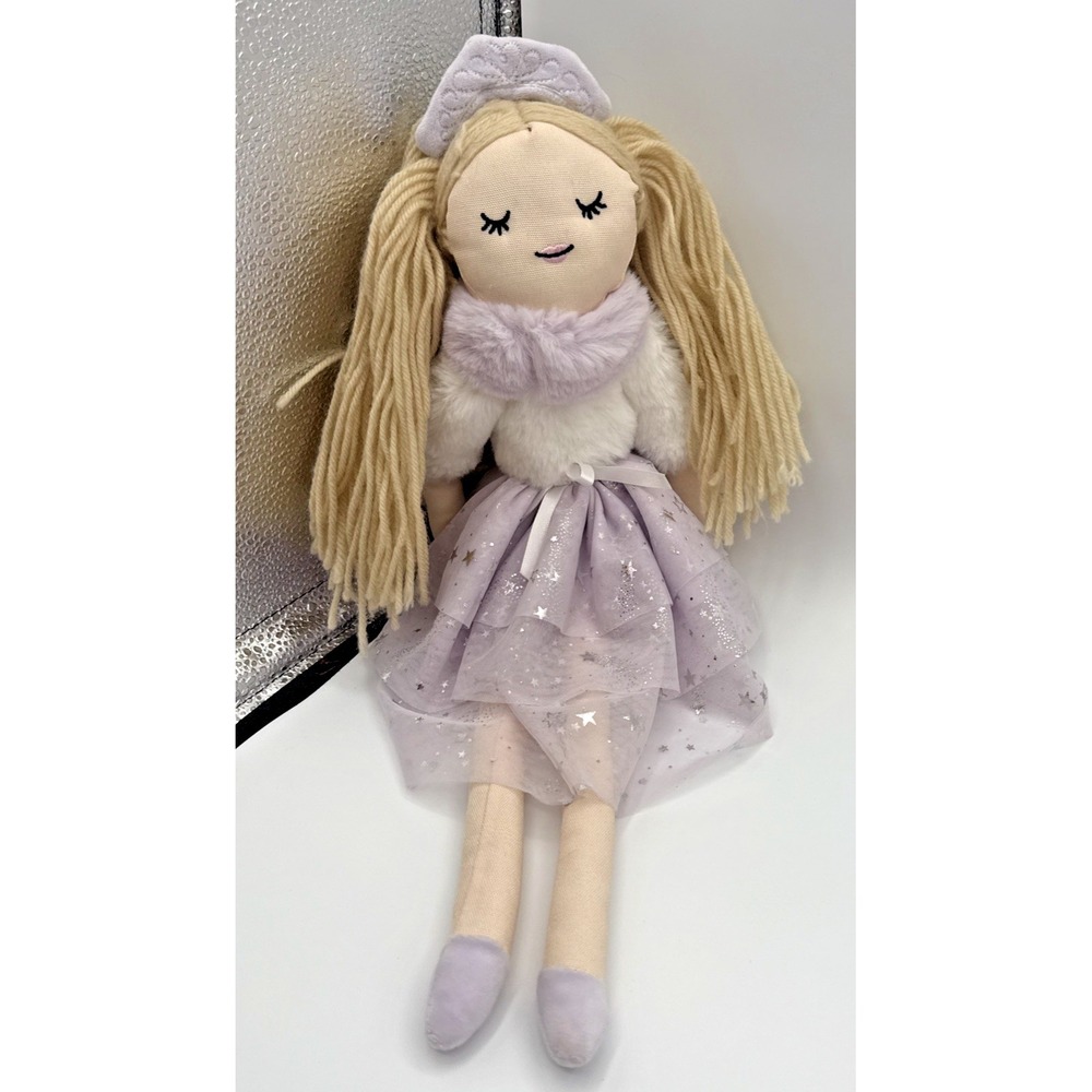 Sleeping‎ Ballerina Doll Plush 18" Pink White Silver 2023 cupcakes and cashmere